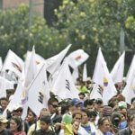  De buena calificaron jornada de protesta contra plan de desarrollo los sectores sociales. Calculan que salieron unas 4 mil personas a las calles.