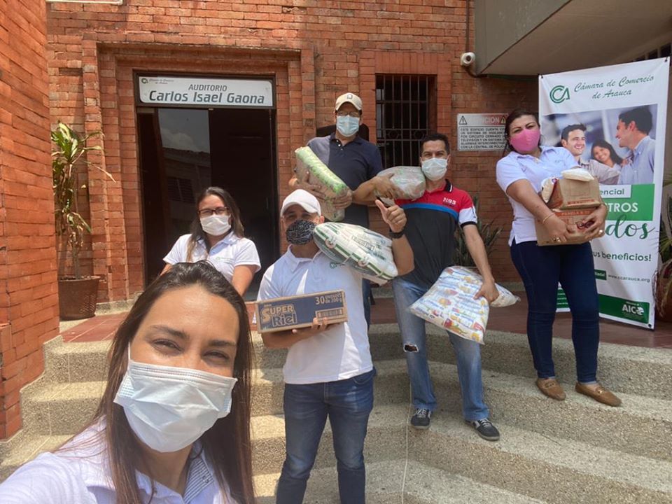  Con la donación de un día de salario de los funcionarios, Cámara de Comercio de Arauca inició ayer la estrategia Camaratón Covid-19.
