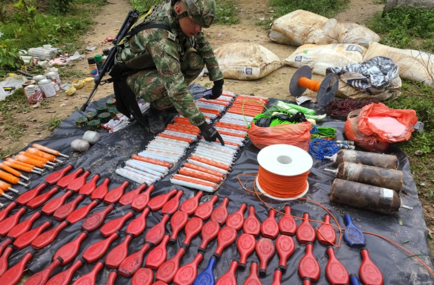 Fábrica de explosivos halló el Ejército en Puerto Rondón
