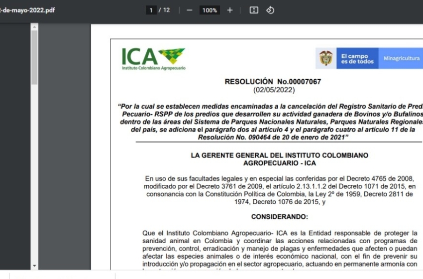  Resolución del ICA afecta gravemente a los ganaderos en Arauca