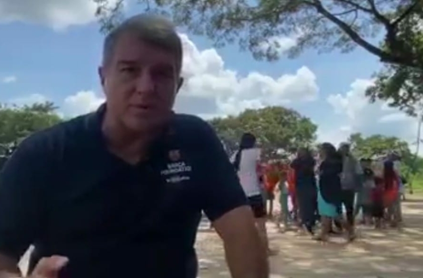  El presidente del Barcelona futbol club estuvo en Arauca