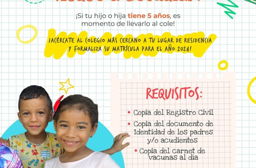 #MatriculaEscolar2024| 🚨¡Atención familias, las matrículas para el 2024 están abiertas!